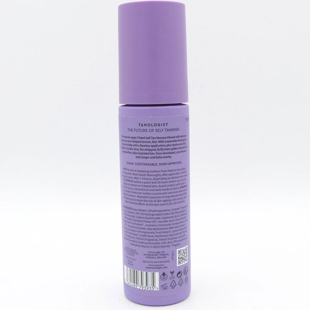 Tanologist Express Tan Tinted Self-Tan Mousse Dark 6.76 fl oz Bottle
